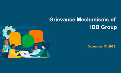IDB Group Complaint Mechanisms Virtual Workshop